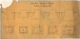 Billing, Hermann; Karlsruhe (Baden-Württemberg), Kaiserstr. 201; Haus Ströbe, Hofapotheke - Pfeiler, Fundamente