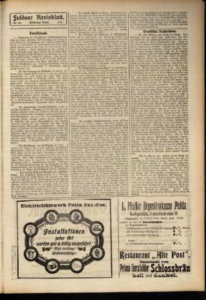 Dritte Ausgabe vom Samstag, den 06. Juli 1912.