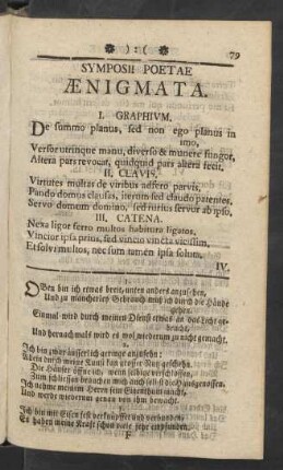Symposii Poetae Ænigmata