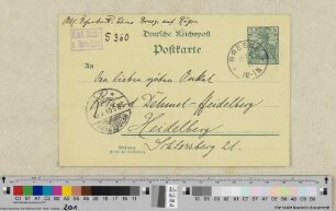 Postkarte an Richard Dehmel