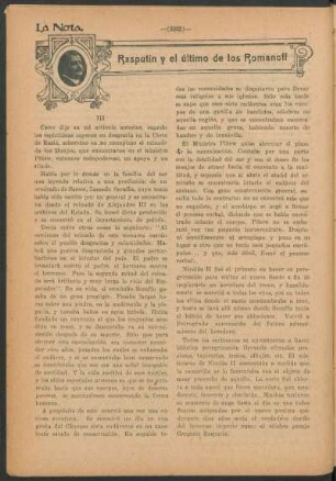 Rasputin y el último de los Romanoff