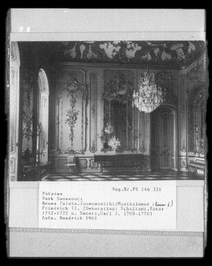 Schloß Sanssouci, Neues Palais, Kleine Friedrichswohnung, Musikzimmer