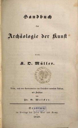 Handbuch der Archäologie der Kunst