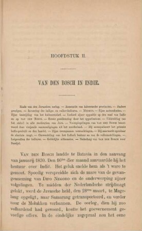 Hoofdstuk II. Van den Bosch in Indie