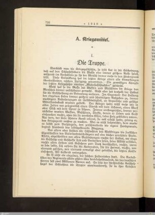 A. Kriegsmittel / B. Kriegsversorgung