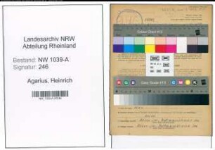 Entnazifizierung Heinrich Agarius , geb. 09.01.1913 (Bergmann)