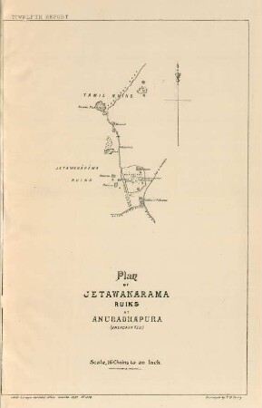 Plan of Jetawanarama ruins at Anuradhapura.