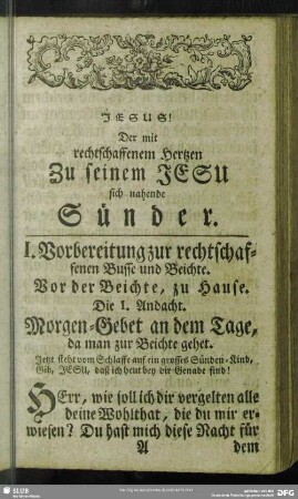 [I. Von der Buße und Beichte]