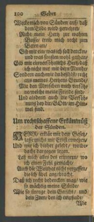 Um rechtschaffene Erkäntnüß der Sünden