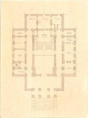 Gärtner, Friedrich von; Justizpalast - Grundriss