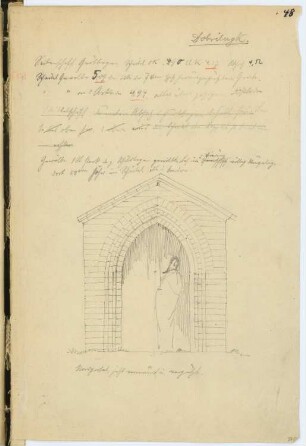 Zisterzienserkloster, Dobrilugk: Detail (aus: Skizzen- und Fotoalbum 9)