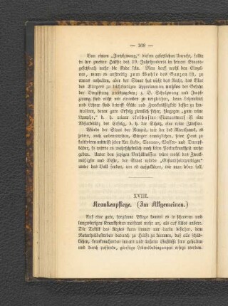 XVIII. Krankenpflege. (Im Allgemeinen.)