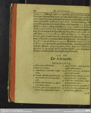 Cap. XX. De Advocatis