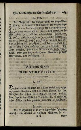 Sechzehntes Capitel. Vom Pflugscharbein. § 403-412.