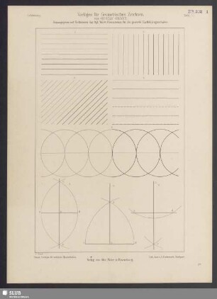 I. Abteilung. Vorlagen für geometrisches Zeichnen