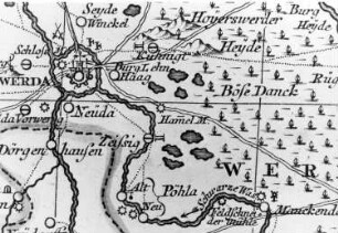Hoyerswerda-Zeißig. Oberlausitzkarte, Schenk, 1759