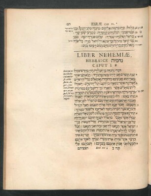 Liber Nehemiae, Hebraice [...] Caput 1. - 13.