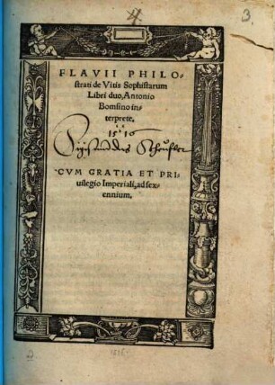 Flavii Philostrati de Vitis Sophistarum Libri duo