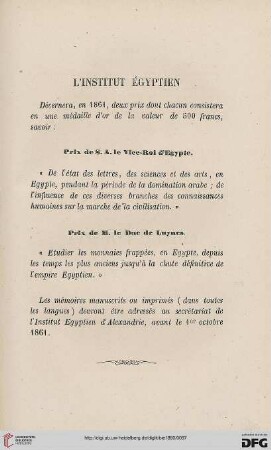 L'Institut Égyptien