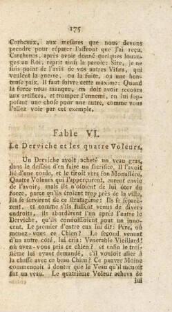Fable VI. Le Derviche et les quatre Voleurs