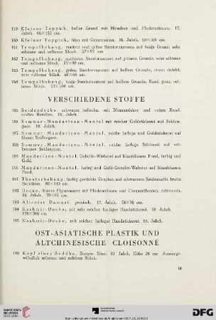 Ost-Asiatische Plastik und altchinesische Cloisonné (Nr. 196-217)