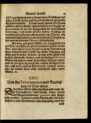 XXIIX. Von der Permutation und Auslassung der Pfarr-Güter.