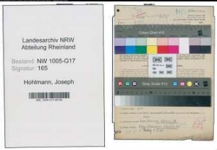 Entnazifizierung Joseph Hohlmann , geb. 11.03.1899 (Buchdrucker)