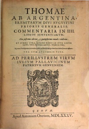 Commentaria in quatuor libros Sententiarum