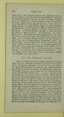 Die Grafschaft Tyrol