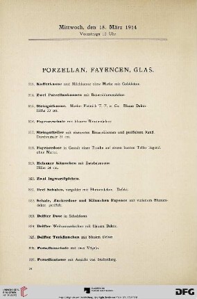 Mittwoch, vormittags 10 Uhr (Nr. 313-459)