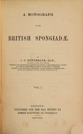 A monograph of the British spongiadae, 1