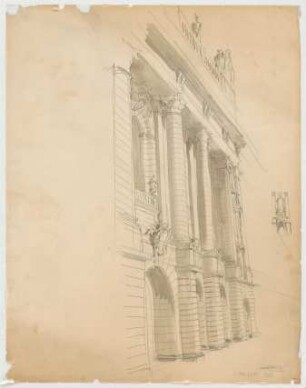 Thiersch, Friedrich von; München; Justizpalast - Fassade (Teilansicht)