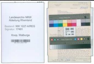 Entnazifizierung Walburga Knop , geb. 00.00.0000 ()