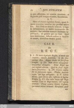 Cap. II. De Rege.