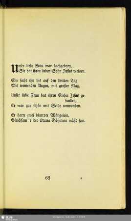[Unser liebe Frau war hochgeborn]