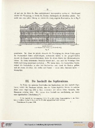 III. Die Inschrift des Septizoniums