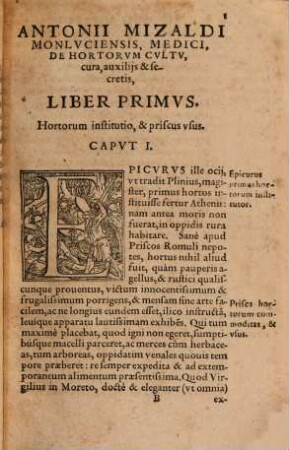 Historia hortensium : quatuor opusculis methodicis contexta ...
