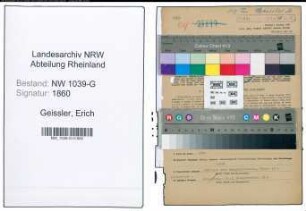 Entnazifizierung Erich Geissler , geb. 08.10.1891 (Syndikus)