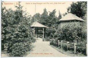 Hainichen. Anlagen mit Pilz und " Sieh Dich um "