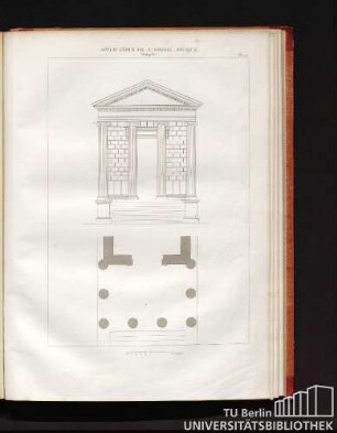 Application de l'ordre ionique. Temple. Pl. 17.