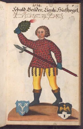 Schembarläufer in Sonderkostüm aus Kastanien, 1519