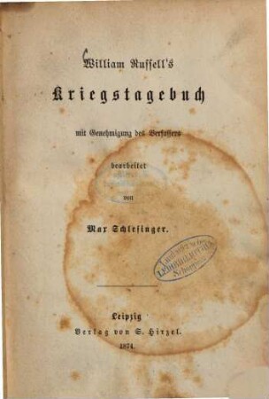 William Russell's Kriegstagebuch