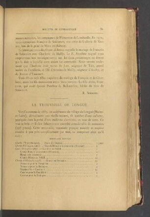 La trouvaille de longué
