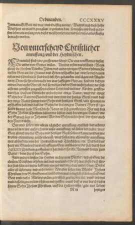 Von unterscheyd Christlicher anruffung/ und der Heydnischen.