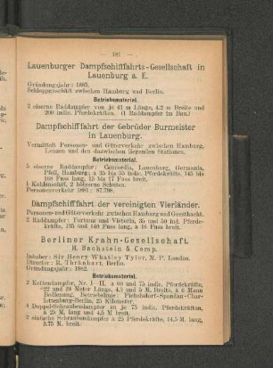 Lauenburger Dampfschifffahrts-Gesellschaft in Lauenburg a. E.