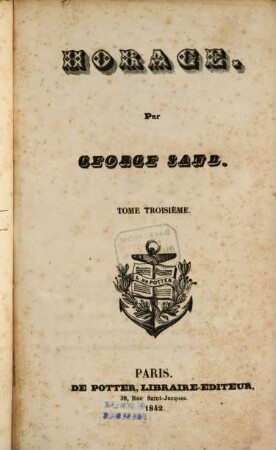 Horace : Par George Sand, 3