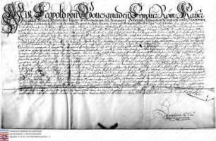 Kaiser Leopold befiehlt Rat der Stadt Augsburg 400 Goldgulden jährlich Freiherr Georg Joseph Wambold auszuzahlen