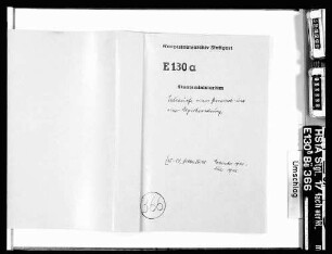 Entwürfe einer Gemeinde- und einer Bezirksordnung