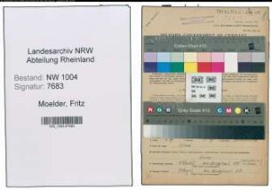 Entnazifizierung Fritz Moelder , geb. 08.12.1902 (Kaufm.Angestellter)