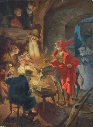Wie Till Eulenspiegel einen Esel das Lesen lehrte